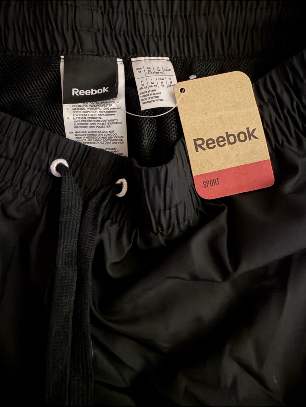 New Reebok Sport Women’s Black Athletic Drawstring pants